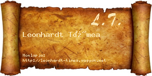 Leonhardt Tímea névjegykártya